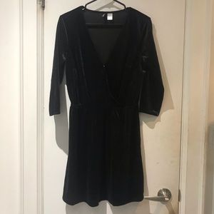 Velour Wrap Dress